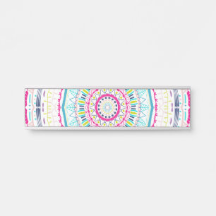farbenfrohes Mandala Türschild