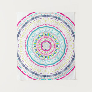 farbenfrohes Mandala Wandteppich