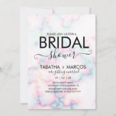 Farbenfrohes Marmormuster-Script BRIDAL Shower Einladung (Vorderseite)