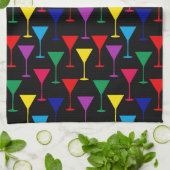Farbenfrohes Martini-Cocktail-Muster Geschirrtuch (Gefaltet)