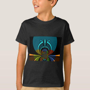 Farbenfrohes Massai-Schild-Design T-Shirt