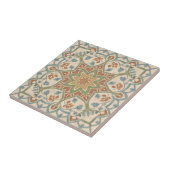 Farbenfrohes mediterranes Muster Pat#16 Teal ID119 Fliese (Seite)