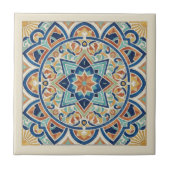 Farbenfrohes mediterranes Muster Pat#1 ID1195 Fliese (Vorderseite)