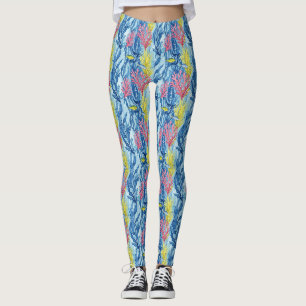 Farbenfrohes Meeresleben an der Küste Muster (1) Leggings