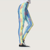 Farbenfrohes Meeresleben-Küstenmuster (10) Leggings (Rechts)