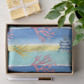 Farbenfrohes Meeresleben-Küstenmuster (10) Seidenpapier (Geschenk)