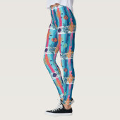Farbenfrohes Meeresleben-Küstenmuster (11) Leggings (Links)