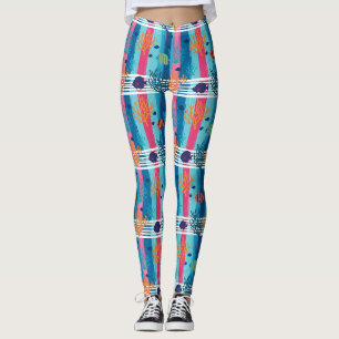 Farbenfrohes Meeresleben-Küstenmuster (11) Leggings