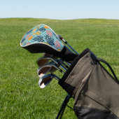 Farbenfrohes Meeresleben-Küstenmuster (12) Golf Headcover (In SItu)