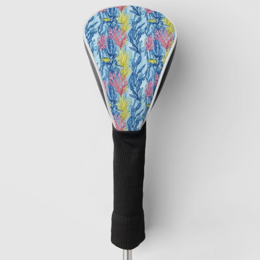 Farbenfrohes Meeresleben-Küstenmuster (1) Golf Headcover (Vorderseite)