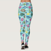 Farbenfrohes Meeresleben-Küstenmuster (3) Leggings (Rückseite)