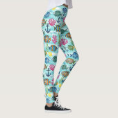 Farbenfrohes Meeresleben-Küstenmuster (3) Leggings (Rechts)