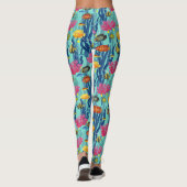 Farbenfrohes Meeresleben-Küstenmuster (4) Leggings (Rückseite)