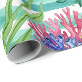 Farbenfrohes Meeresleben-Küstenmuster (5) Geschenkpapier (Rolleneckpunkt)
