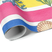 Farbenfrohes Meeresleben-Küstenmuster (7) Geschenkpapier (Rolleneckpunkt)