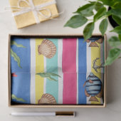 Farbenfrohes Meeresleben-Küstenmuster (7) Seidenpapier (Geschenk)