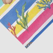Farbenfrohes Meeresleben-Küstenmuster (7) Seidenpapier (Detail)