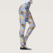 Farbenfrohes Meeresleben-Küstenmuster (9) Leggings (Rechts)