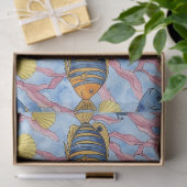 Farbenfrohes Meeresleben-Küstenmuster (9) Seidenpapier (Geschenk)