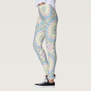 Farbenfrohes Mehrfarbiges Mandala-Muster Leggings