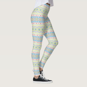 Farbenfrohes Mehrfarbiges Mandala-Muster Leggings