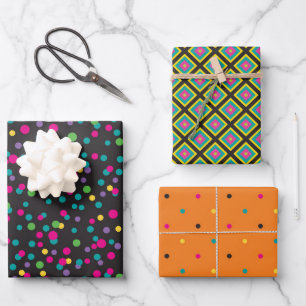 Farbenfrohes mexikanisches Fiesta-Muster Geschenkpapier Set