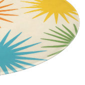 Farbenfrohes Mid-Century-Sternenmuster Schneidebrett (Ecke)