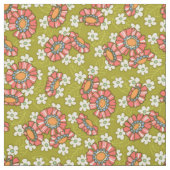Farbenfrohes, mittelpreisiges Retro-Blumenmuster Stoff (Muster)