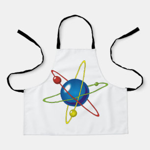 Farbenfrohes Modell des Atoms Schürze