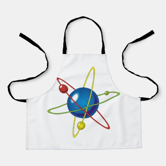 Farbenfrohes Modell des Atoms Schürze (Vorderseite)