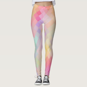 Farbenfrohes modernes geometrisches Diamantmuster Leggings