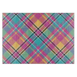 Farbenfrohes modernes geometrisches Vintage-Muster Schneidebrett