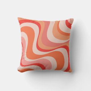 Farbenfrohes modernes Retro-Wellendesign Kissen