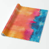Farbenfrohes Monogramm-Geschenk Saison Geburtstag Geschenkpapier (Ungerollt)