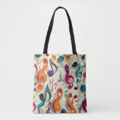 Farbenfrohes Musikmuster Tasche (Vorderseite)