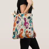 Farbenfrohes Musikmuster Tasche (Von Nahem)