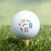 Farbenfrohes Muster aus abstrakten Formen Golfball (Insitu T-Shirt)