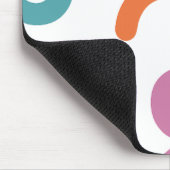 Farbenfrohes Muster aus abstrakten Formen Mousepad (Ecke)