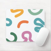 Farbenfrohes Muster aus abstrakten Formen Mousepad (Mit Mouse)