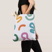 Farbenfrohes Muster aus abstrakten Formen Tasche (Von Nahem)
