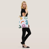 Farbenfrohes Muster aus abstrakten Formen Tasche (Am Model)