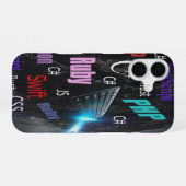 Farbenfrohes Muster der Programmiersprachen iPhone 16 Hülle (Rückseite (Horizontal))