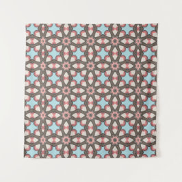 Farbenfrohes Muster geometrischer Formen – Moderne Wandteppich