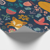 Farbenfrohes Muster mit einem Fuchsfox,Muster,Wald Geschenkpapier (Ecke)