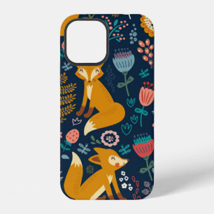 Farbenfrohes Muster mit einem Fuchsfox,Muster,Wald iPhone 12 Hülle
