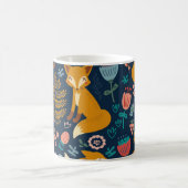 Farbenfrohes Muster mit einem Fuchsfox,Muster,Wald Kaffeetasse (Mittel)