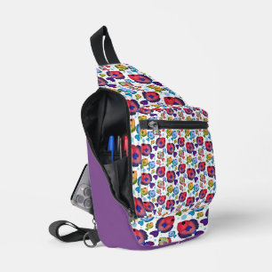 Farbenfrohes Muster mit tropischen Fischen Crossbody Bag