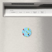 Farbenfrohes Muster tropischer Vögel Magnet (In Situ (Geschirrspüler))