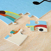 Farbenfrohes Muster tropischer Vögel Puzzle (Seite)