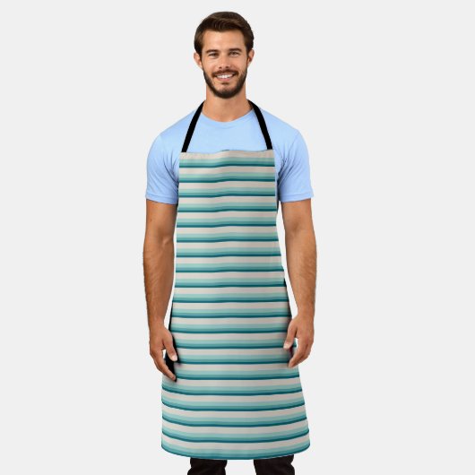 Farbenfrohes Musterdesign einer Schürze (Getragen)